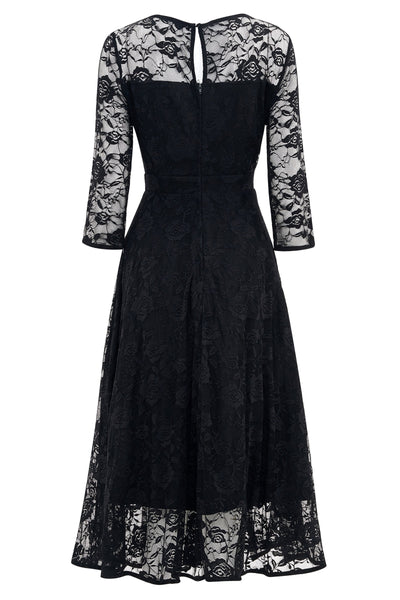 Woman's Black Formal Lace Dress