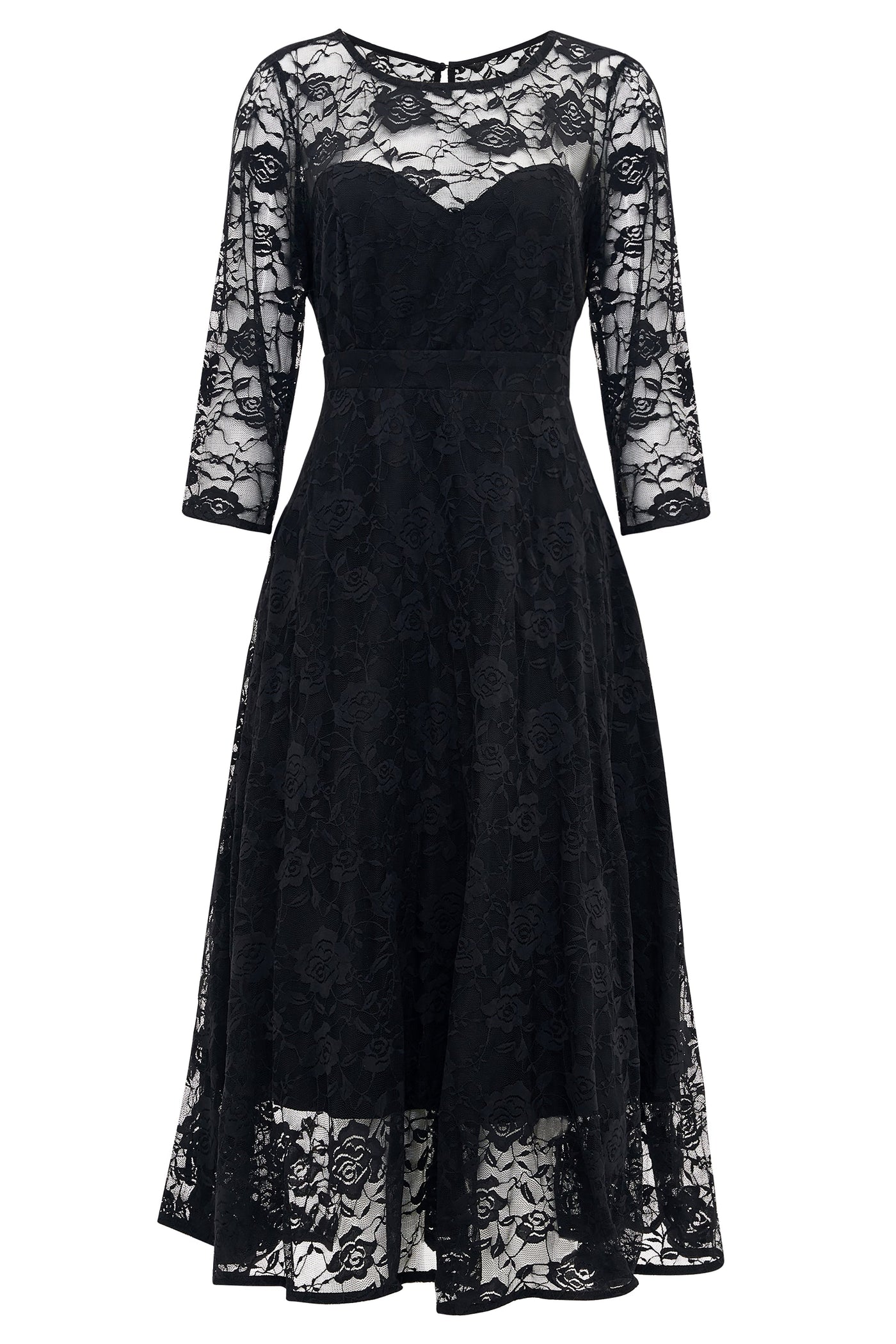 Woman's Black Formal Lace Dress