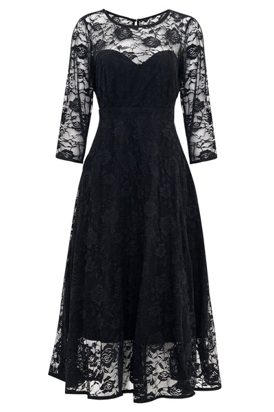 Woman's Black Formal Lace Dress