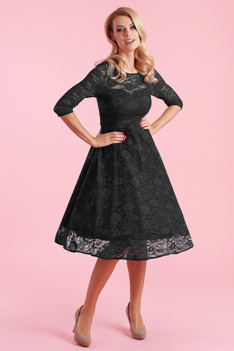 Woman's Black Formal Lace Dress