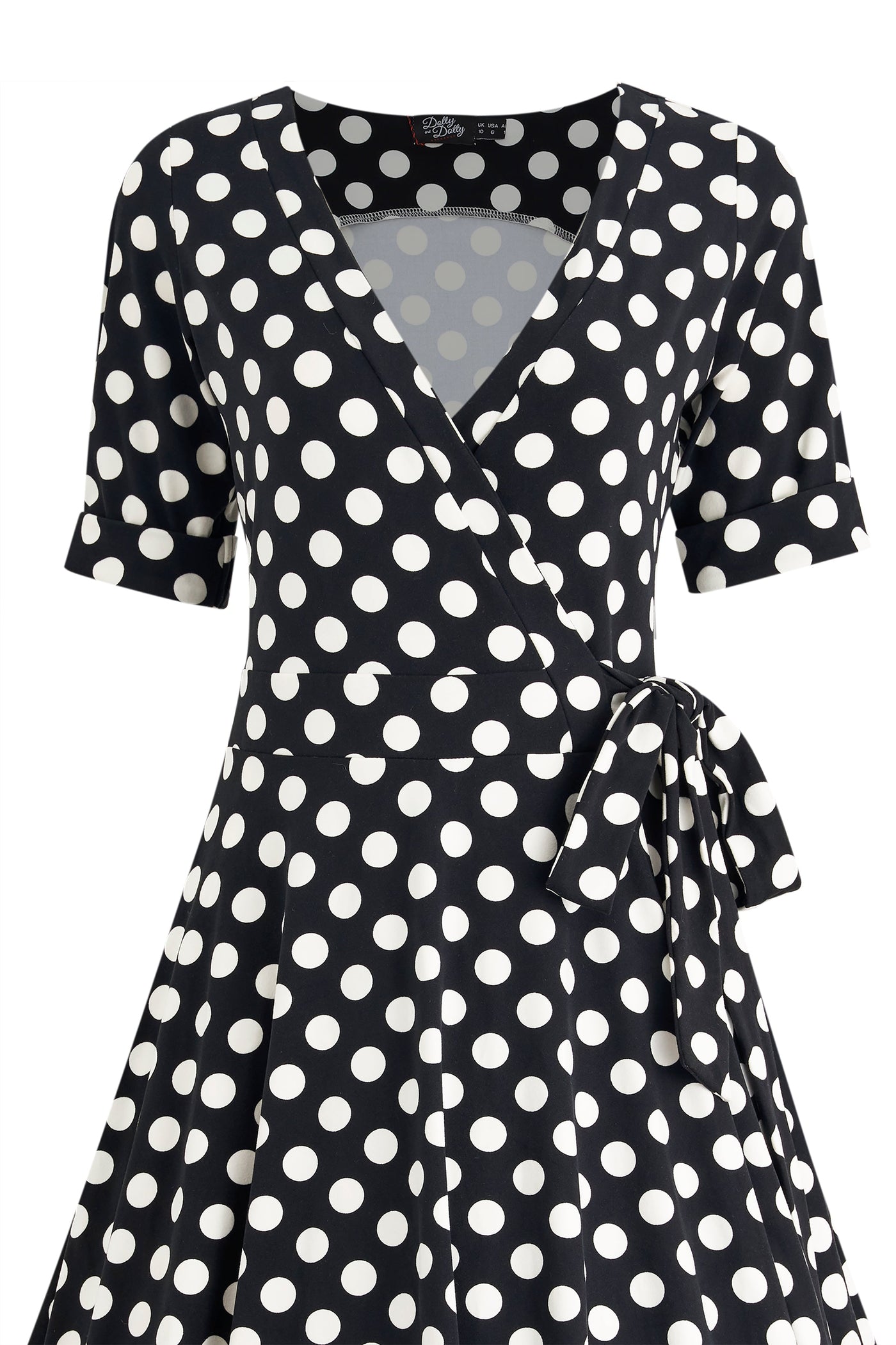 PRE ORDER Matilda Black & White Polka Knit Wrap Dress