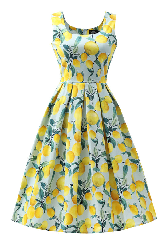 Amanda Summer Yellow Lemon Dress