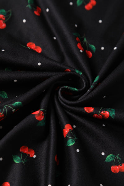 Retro Black Cherry Tea Dress