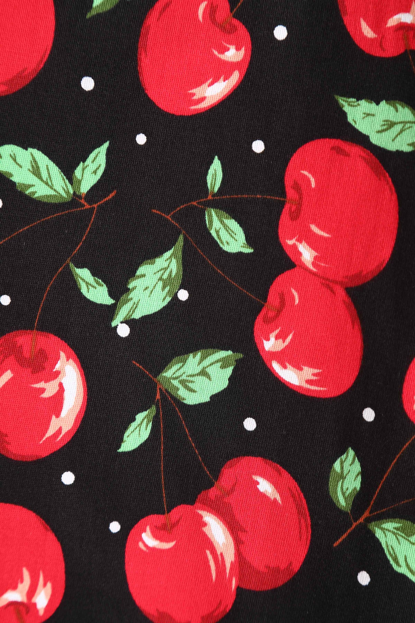 Close up view of Cherry print