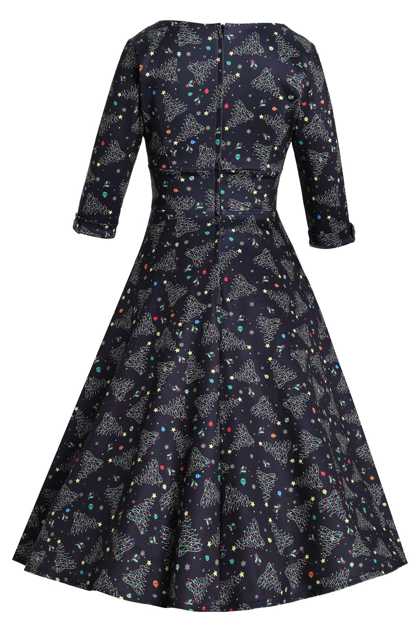 Scarlette Christmas Light Midi Dress In Black