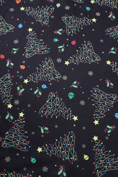 Scarlette Christmas Light Midi Dress In Black