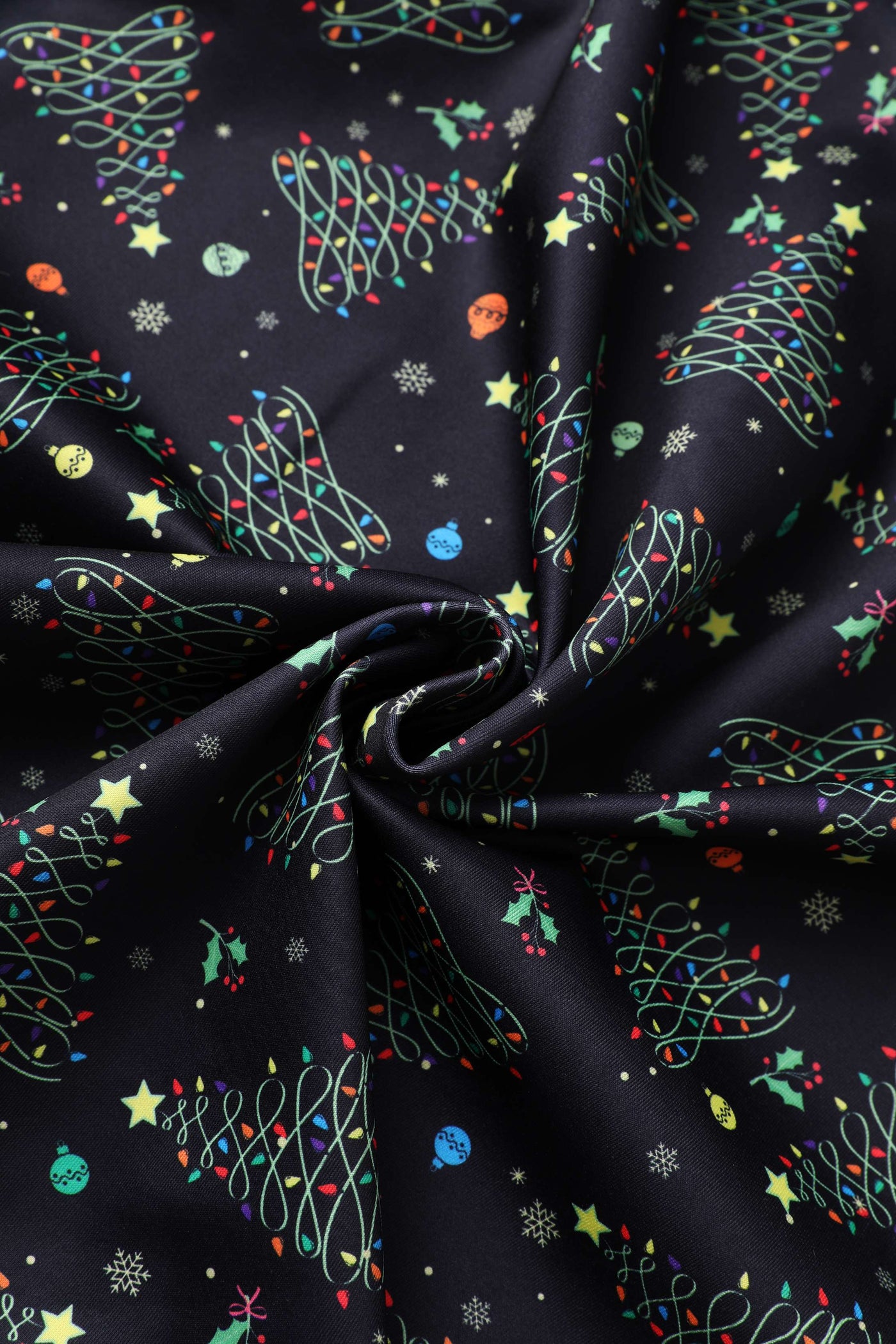Scarlette Christmas Light Midi Dress In Black