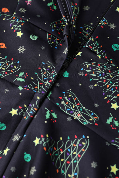 Scarlette Christmas Light Midi Dress In Black