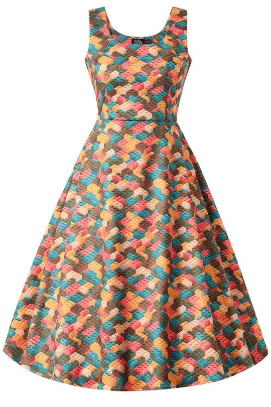 Cordelia Building Block A-line Dress