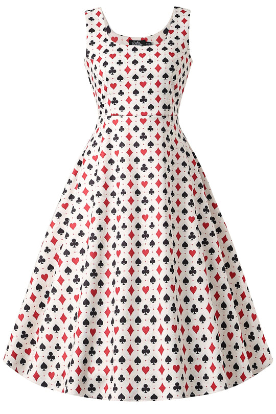 Cordelia Playing Card A-line Dress