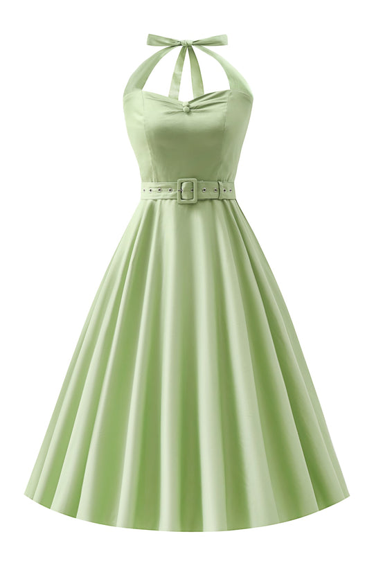 Daisy Light Green Halter Dress