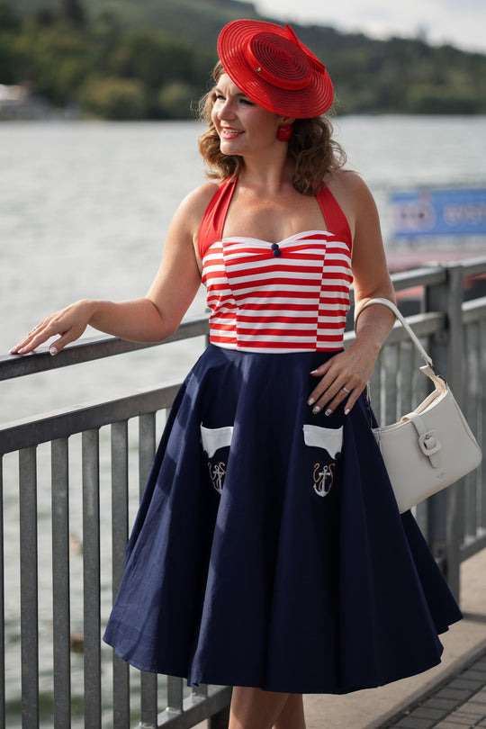 Daisy Nautical Charm Vintage Halter Dress