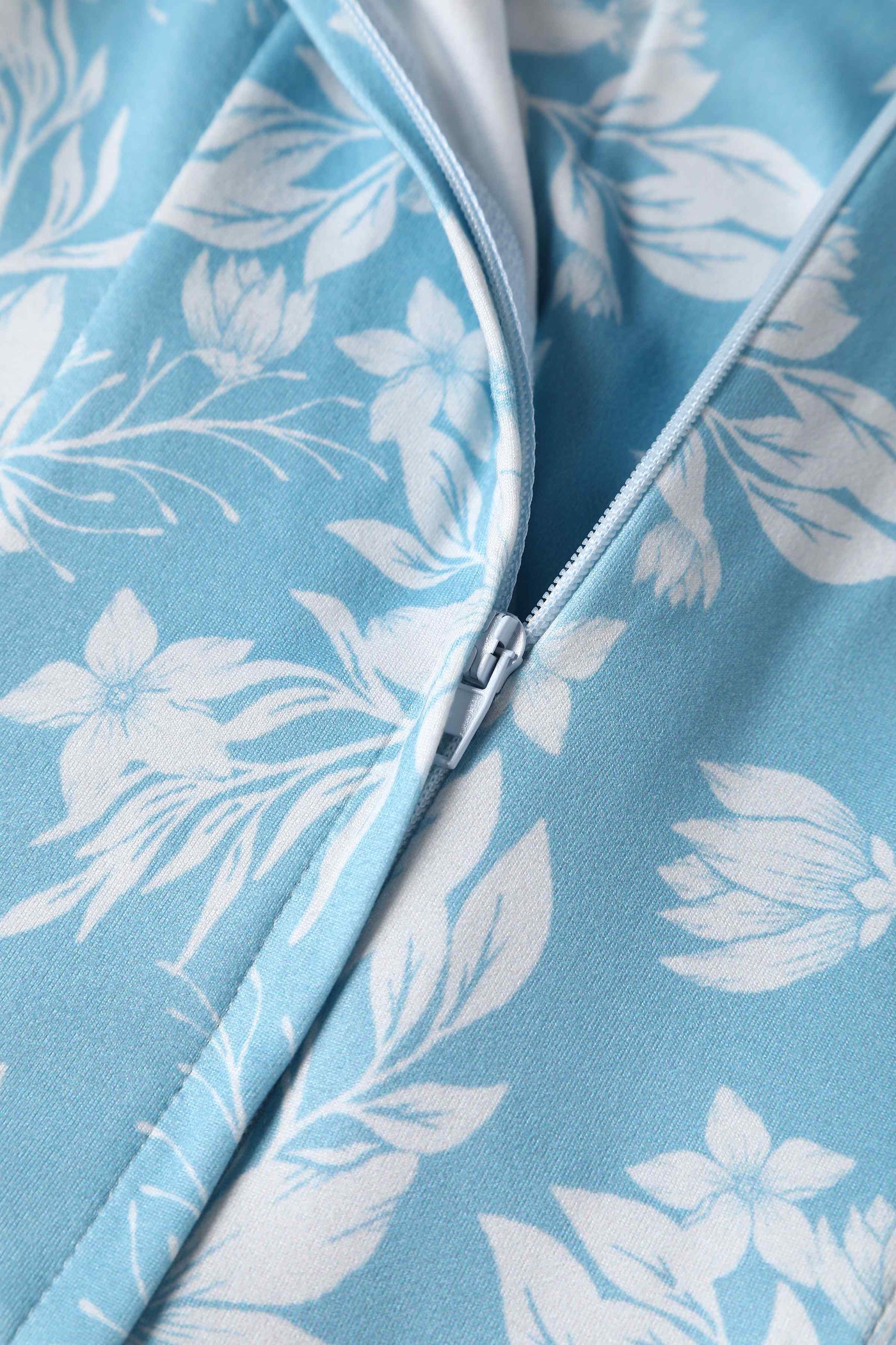 EU STOCK Brenda Blue Floral A-line Dress