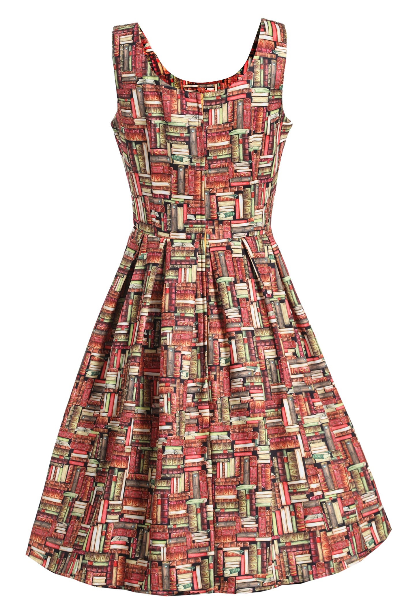 Amanda Book Print Tea Dress