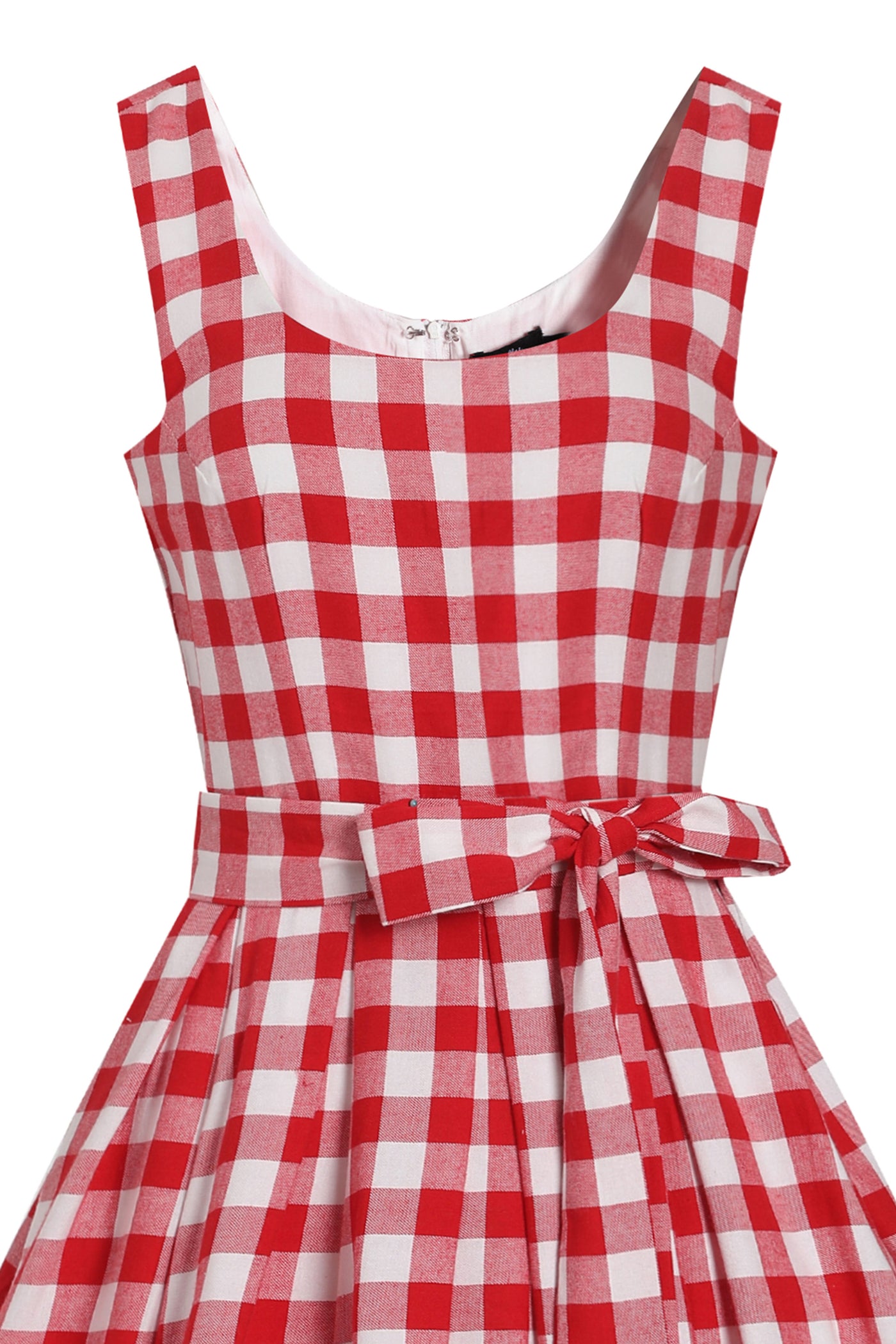 Amanda Red & White Check Swing Dress