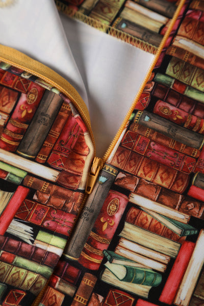 Amanda Book Print Tea Dress