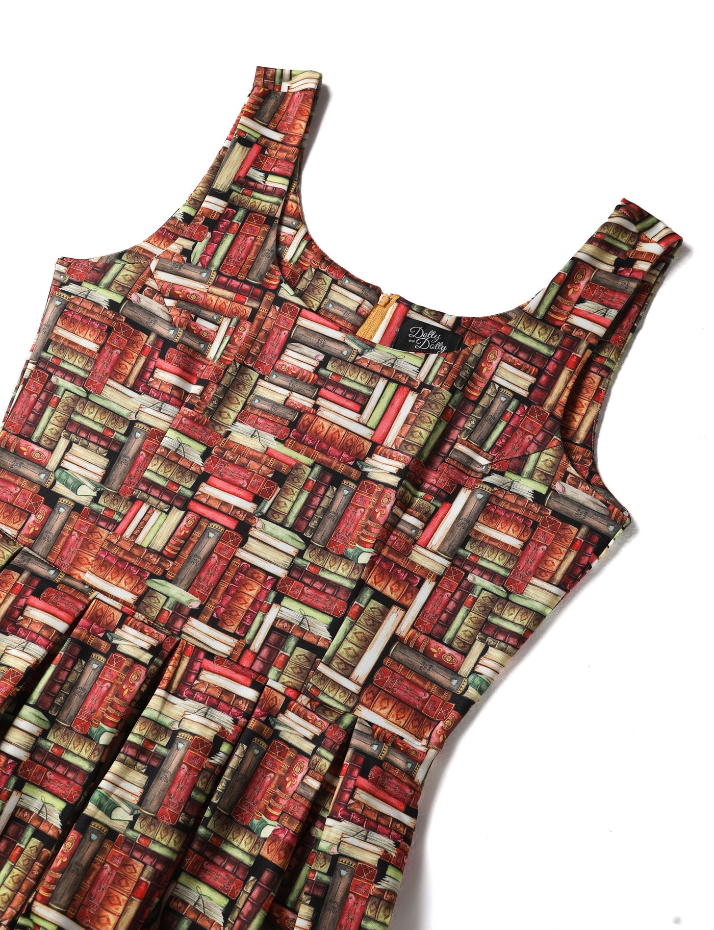 Amanda Book Print Tea Dress