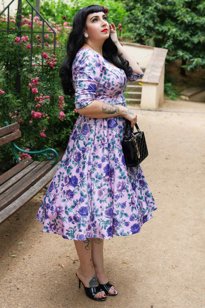Scarlette Lilac Rose Midi Dress