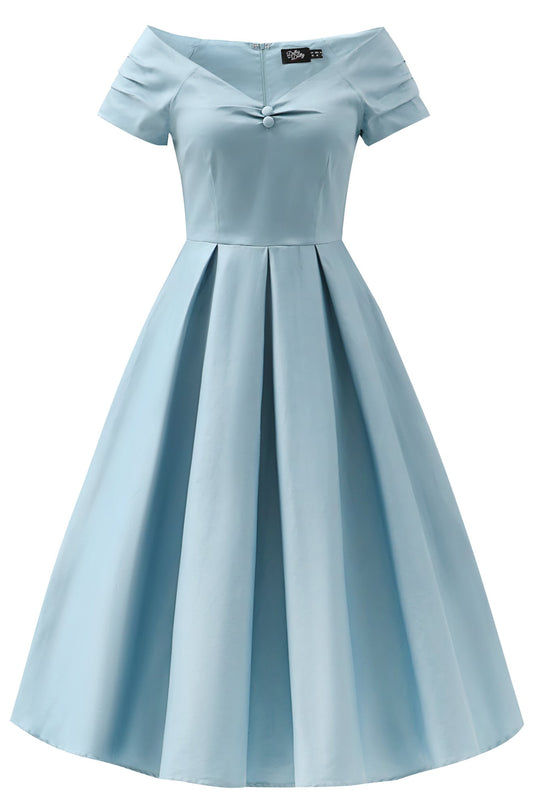 Lily Light Blue Off Shoulder Dress