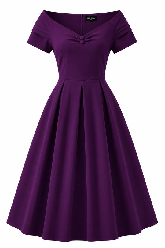 Lily Purple Off Shoulder Dress