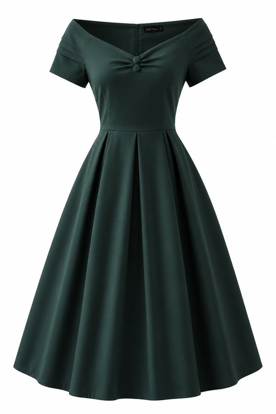 Lily Storm Teal Off Shoulder Dress