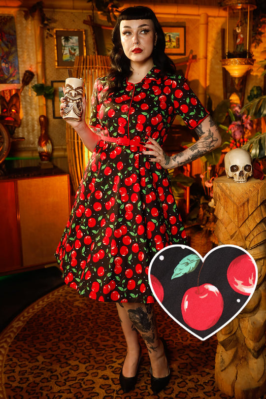 Penelope II Cherry Shirt Dress