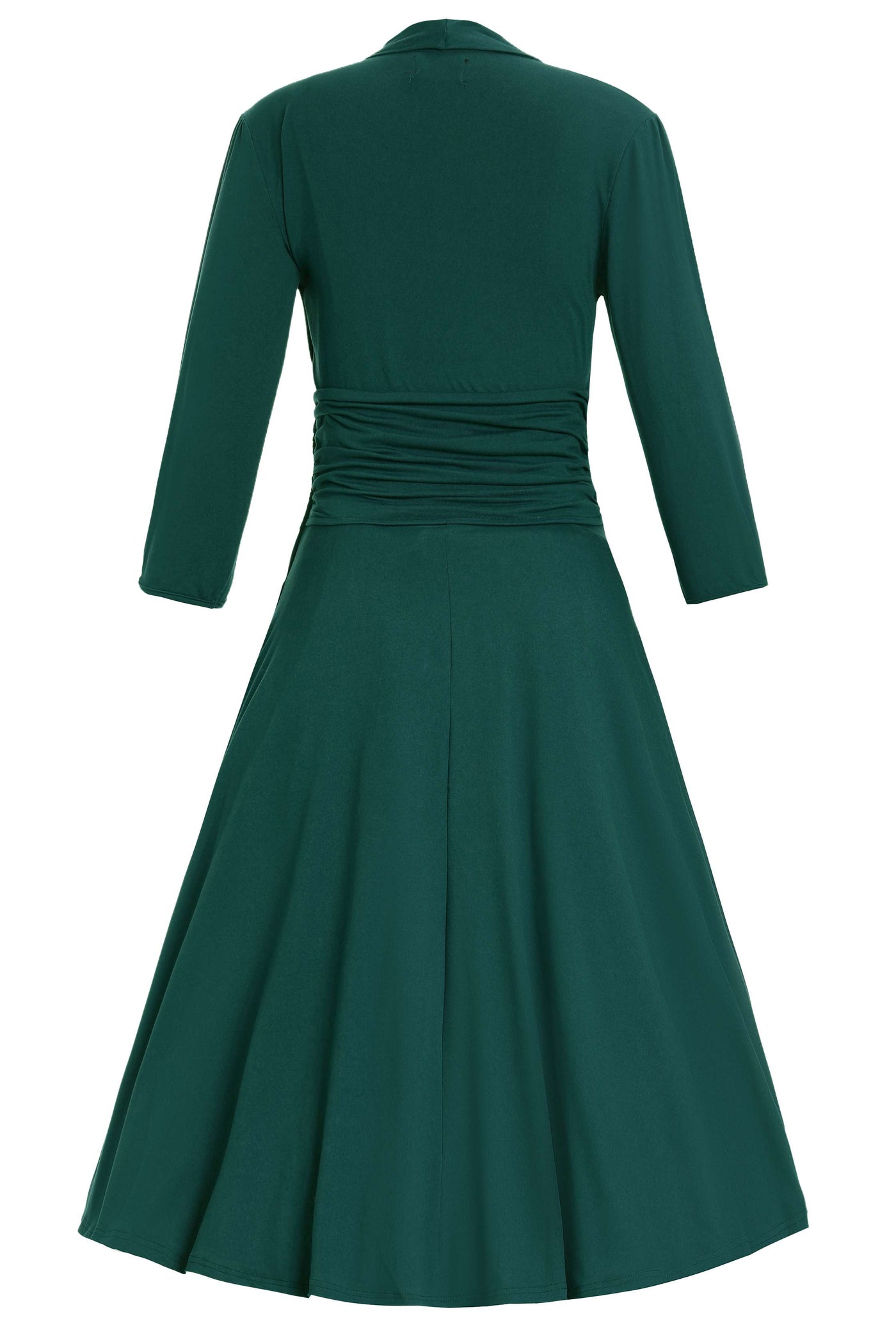 Sandra Bow Tie Casual Dress In Emerald Green