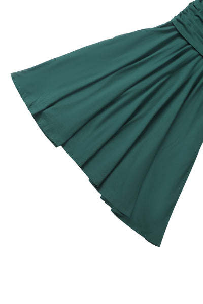Sandra Bow Tie Casual Dress In Emerald Green