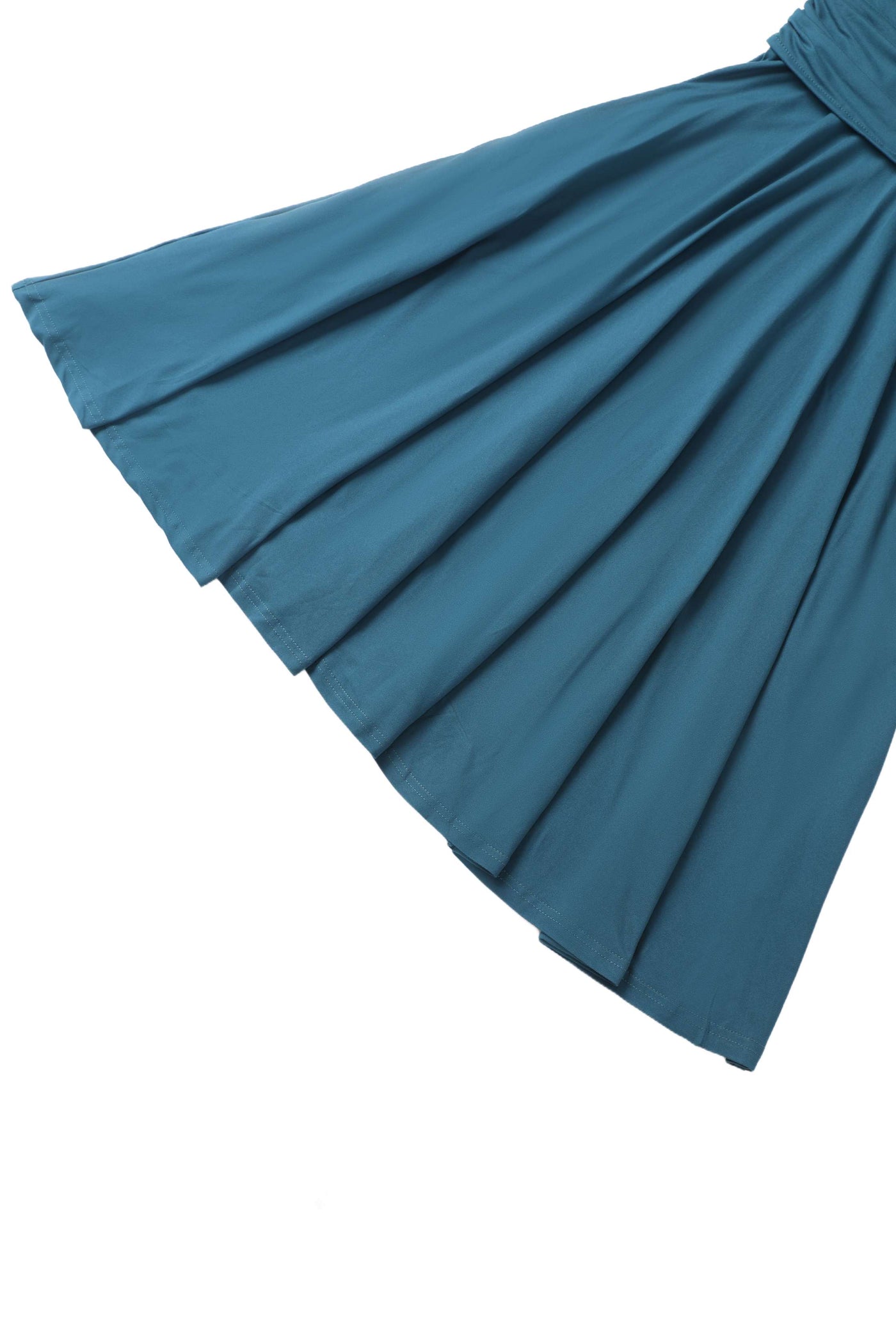 Sandra Bow Tie Casual Dress In Peacock Blue