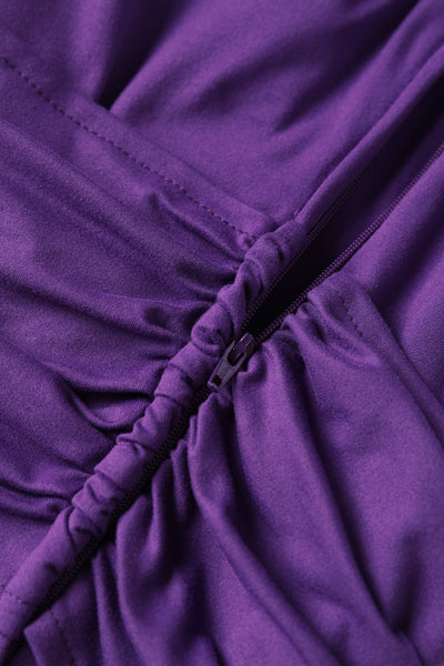 Sandra Bow Tie Casual Dress In Purple