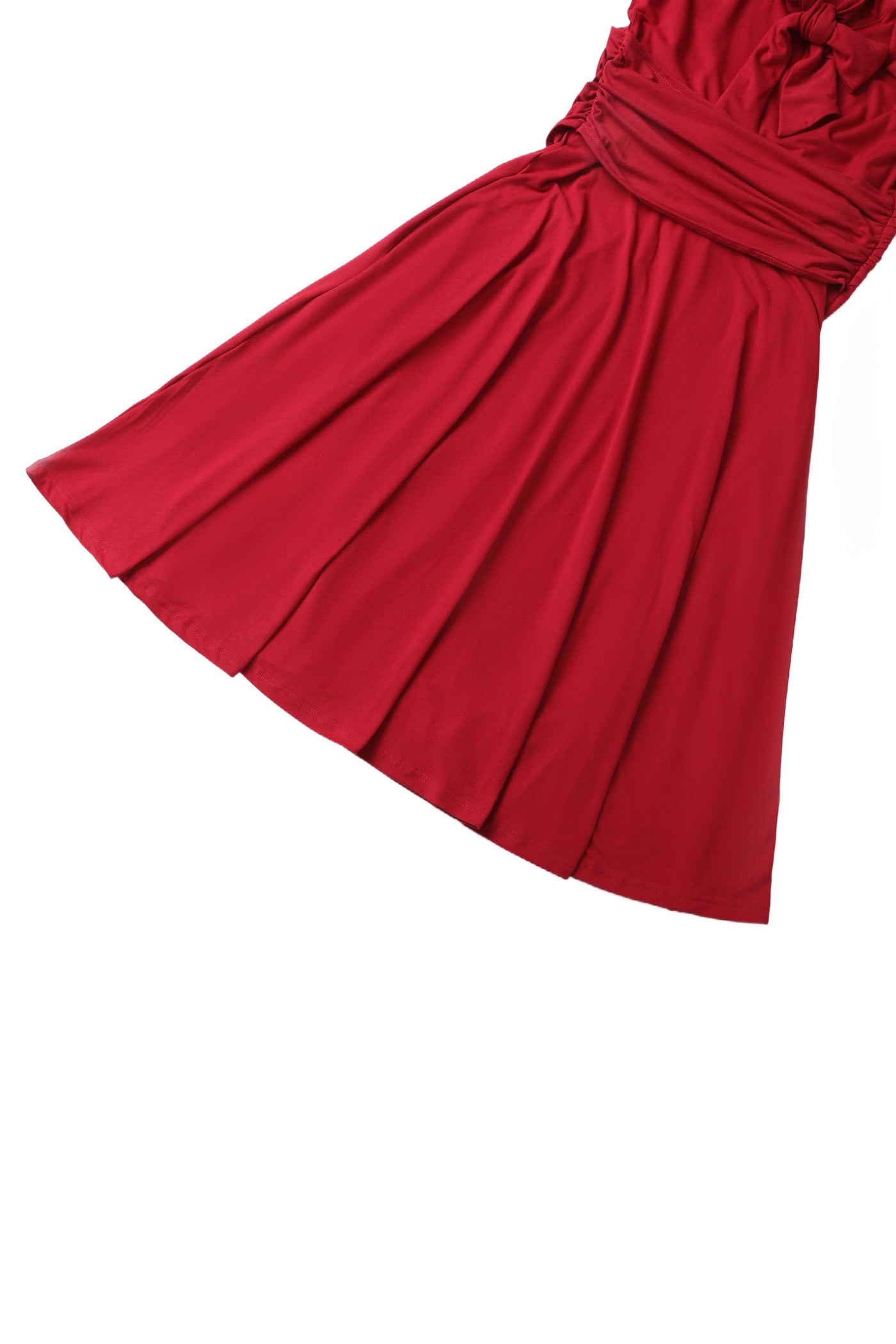Sandra Bow Tie Casual Dress In Burgundy