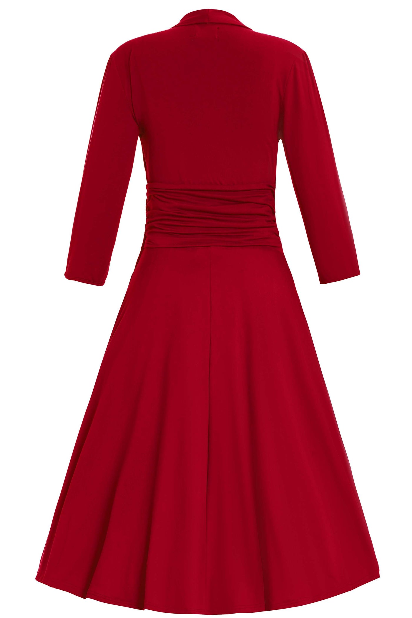 Sandra Bow Tie Casual Dress In Burgundy
