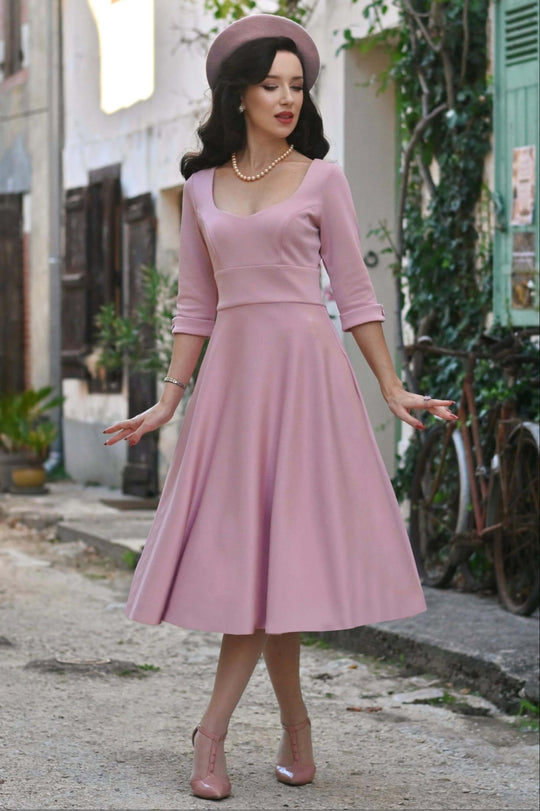 Scarlette Light Pink Midi Dress