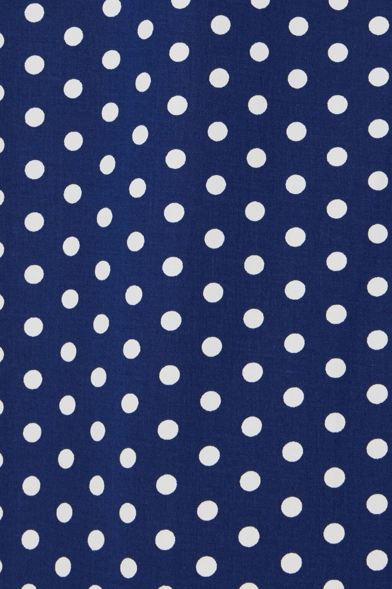 PRE ORDER Rochelle High Waist Full Circle Polka Dot Skirt in Blue
