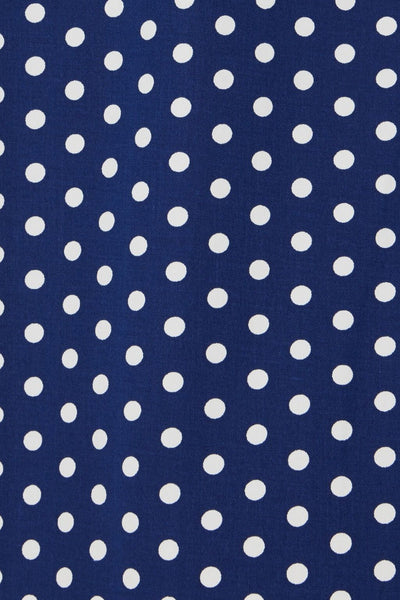 PRE ORDER Rochelle High Waist Full Circle Polka Dot Skirt in Blue