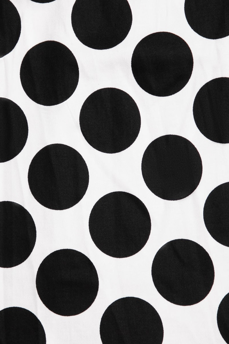 PRE-ORDER Carolyn Monochrome Polka Dot Swing Skirt