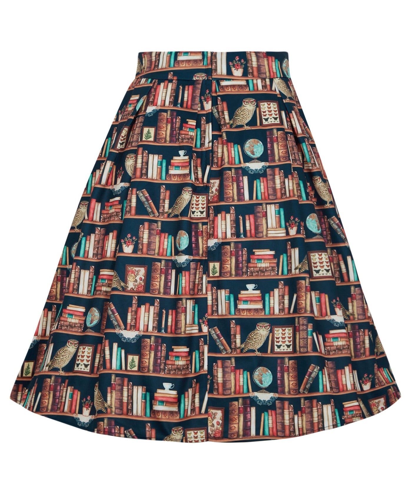 PRE-ORDER Carolyn Library Book & Owl Box Pleated Skirt