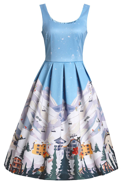 Amanda Ski Resort Flared Dress