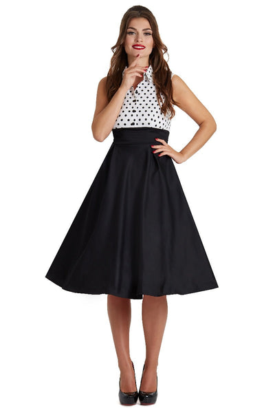 PRE-ORDER Lisa Polka Dot Collared Swing Dress