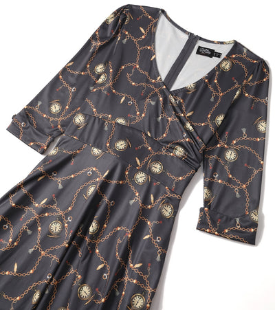 Katherine Black Watch Swing Dress