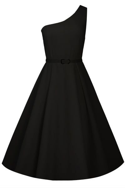 PRE ORDER Susan Classic Black Asymmetrical Swing Dress