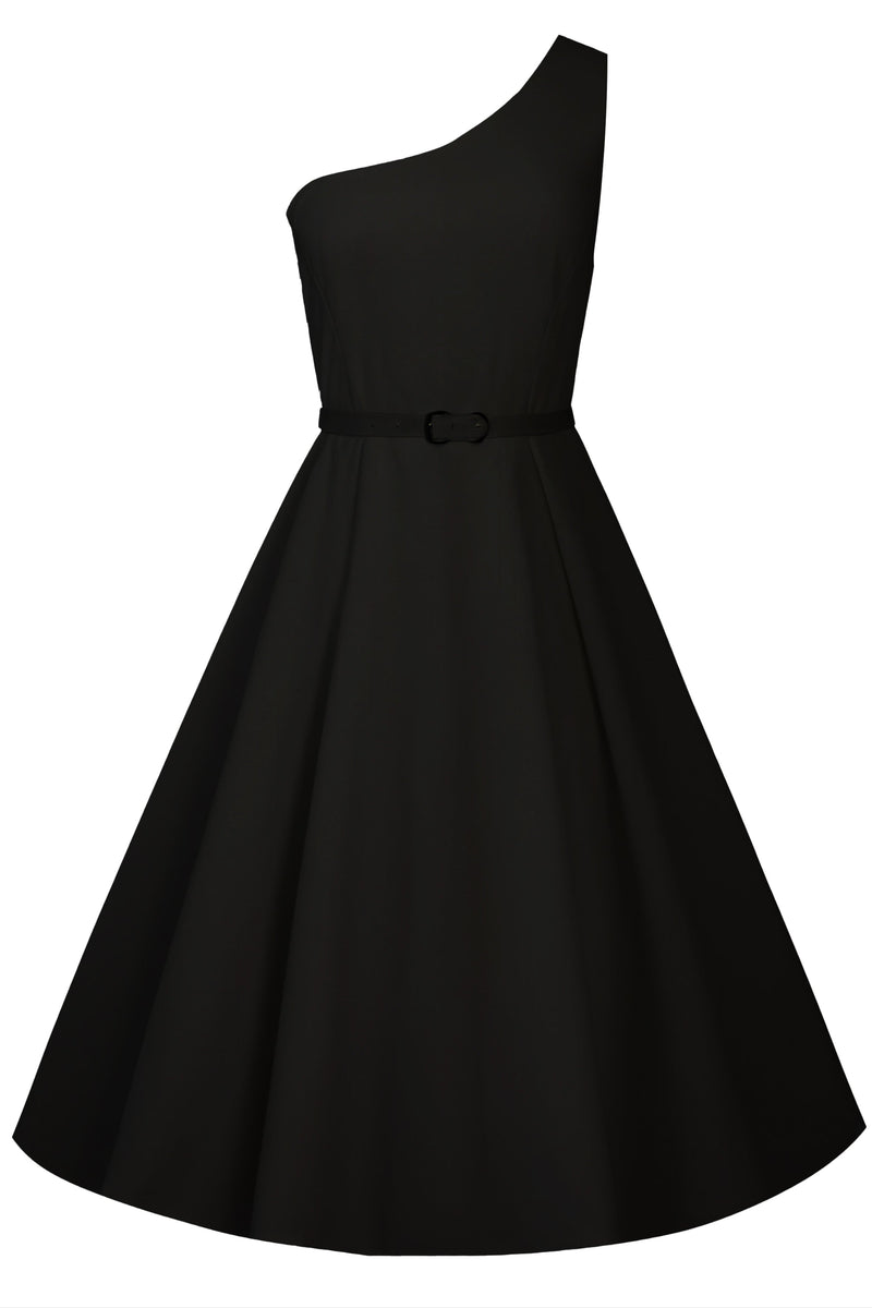 PRE ORDER Susan Classic Black Asymmetrical Swing Dress