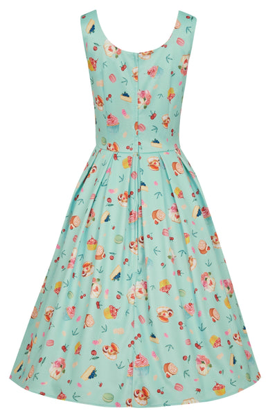 Children Amanda Afternoon Tea Dress In Blue Cake Print