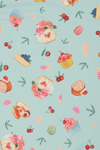 Children Amanda Afternoon Tea Dress In Blue Cake Print