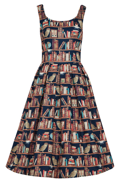 Amanda Library Book & Owl Swing Dress