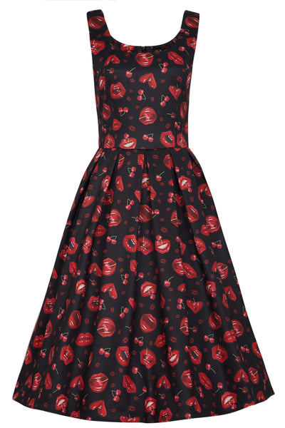 PRE ORDER Amanda Pin Up Lip & Cherry Swing Dress