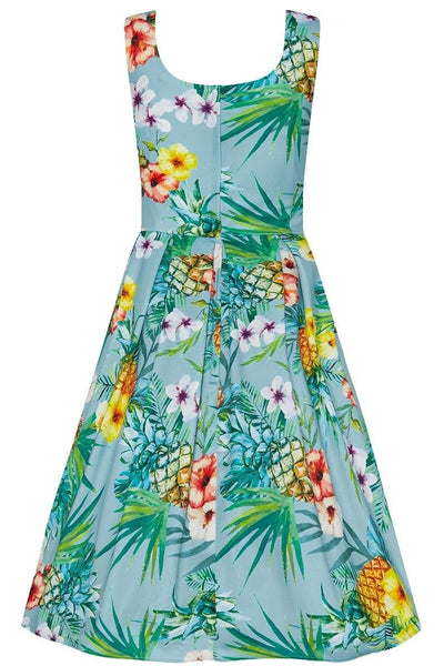 Blue Tropical Swing Dress
