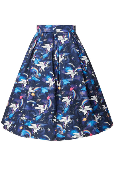 PRE-ORDER Carolyn Box Pleat Unicorn Print Skirt