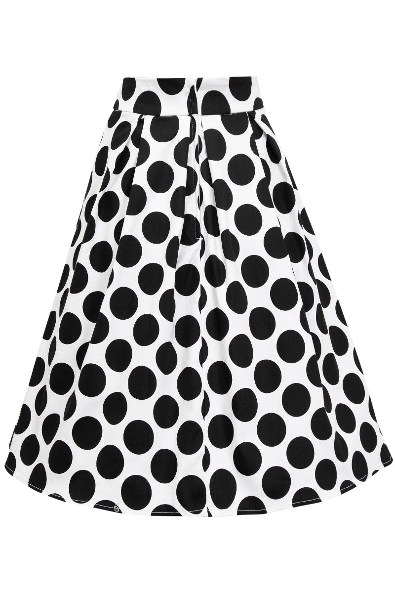 PRE-ORDER Carolyn Monochrome Polka Dot Swing Skirt