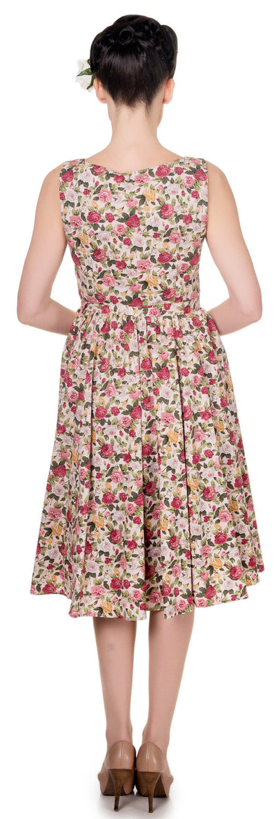 Hyacinth 50s Style Swing Dress in Light Pink